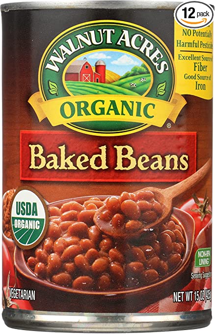 Walnut Acres Organic Baked Beans, 15 Ounce Cans (Pack of 12)