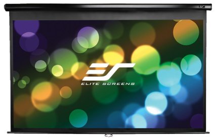 Elite Screens Manual 92-inch 169 Pull Down Projection Manual  Projector Screen with Auto Lock M92UWH