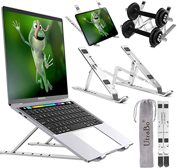 Laptop Stand, Portable Adjustable Laptop Stand for Desk, Computer Stand for Laptop Riser, Notebook Holder Stand Compatible with MacBook Air Pro, Dell XPS, Lenovo More 10-15.6" Laptops or Tablet