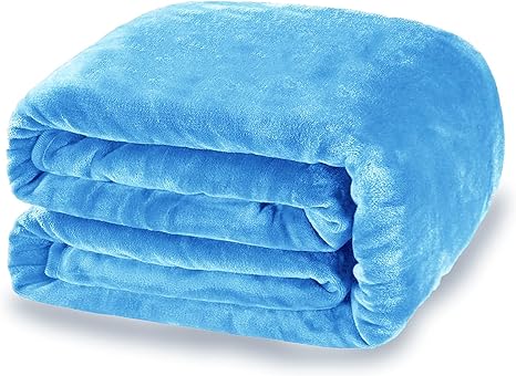 Weighted Idea Weighted Blanket Twin Size 41''x60'' 10lbs Soft Minky Weighted Blankets for Adult All-Season with Premium Glass Beads for Sleep Partner (Blue)