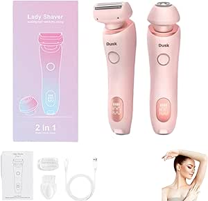 Dusk Razor for Women, Tryduskofficial Razor, Glide Pro 3.0 Razor, Dusk Glide Pro 3.0 Shaver, The Glide Pro 3.0 Razor Dusk, 2 in 1 Electric Shaver Razors for Women, Electric Dry Shaver for Women