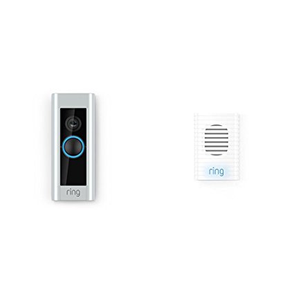 Ring Video Doorbell Pro (Existing Doorbell Wiring Required)   Ring Chime, Wi-Fi-Enabled Speaker Ring Video Doorbell