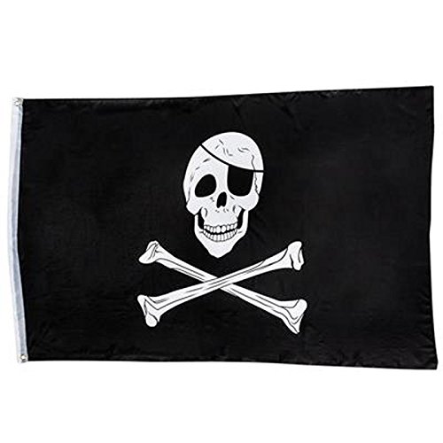 Pirate (Skull and CrossKnife) Flag - 3 foot by 5 foot Polyester (Flags)