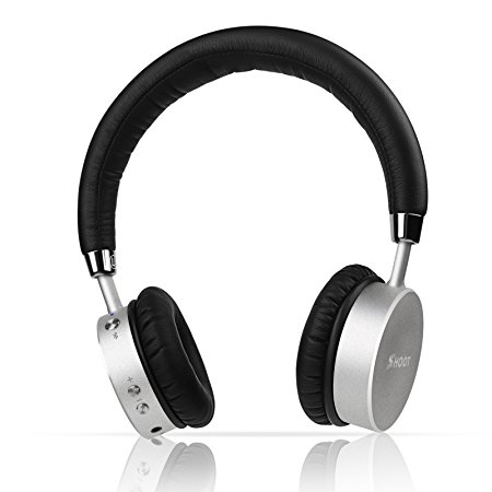 SHOOT Over Ear Bluetooth Headphones Headset Stereo Wireless Built-in Mic with Soft Memory-Protein Earmuffs for iPhone Samsung, LG, iPad