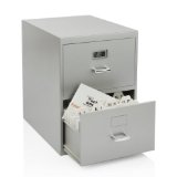Miniature File Cabinet for Business Cards with Built-in Digital Clock PI-9617 1 1 - Pack