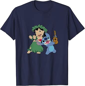 Disney Lilo & Stitch Hawaiian Tropical Hula Lessons Duo T-Shirt