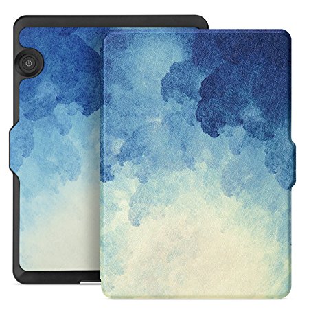 Ayotu Colorful Case for Kindle Voyage E-reader Auto Wake and Sleep Smart Protective Cover, For Kindle Voyage 2014 Case Cover Painting Series KV-09 The Blue Moonlight