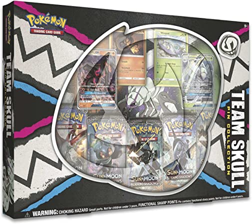 Pokemon TCG: Team Skull Gx Pin Box | 4 Foil Promo Cards | 5 Booster Packs