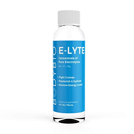 BodyBio - E-Lyte Electrolyte - Sodium, Magnesium & Potassium for Rapid Natural Hydration & Dehydration Recovery - No Sugar or Additives - Stop Cramps, Relieves Keto Flu   Boosts Energy, 4oz