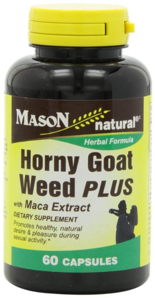 Mason Vitamins Horny Goat Weed Plus Masc Extract Results in 90 Minutes 60-Count
