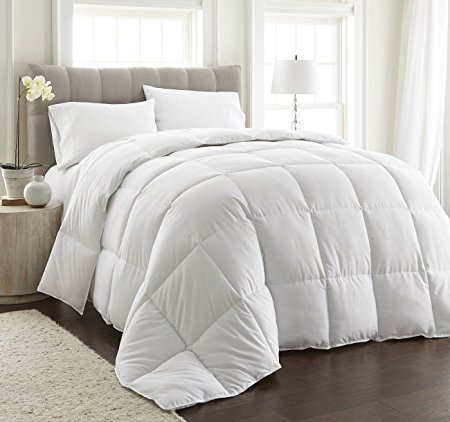 ULTRA WARMTH White Down Alternative Comforter w/ Space Saver Storage Bag, Duvet Insert, Corner Tabs, Piped Edges, Protection Against Dust Mites, Hypoallergenic, Allergy Free (Ultra Warmth, Full/Queen)
