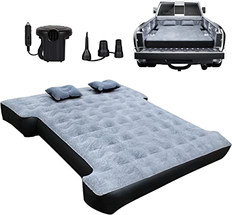 Umbrauto Truck Bed Air Mattress for 5.5-5.8Ft Full Size Short Truck Beds Inflatable Air Mattress for Outdoor with Pump & Carry Bag