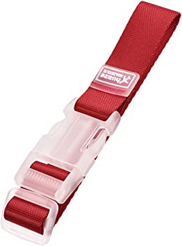 uxcell Add a Bag Luggage Strap, Adjustable Suitcase Connect Belt with Buckle, Nylon Travel Packing Accessory 300x25mm, Red