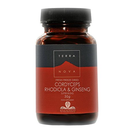 Terra Nova Cordyceps Rhodiola and Ginseng (30g powder suitable for vegetarians and vegans)