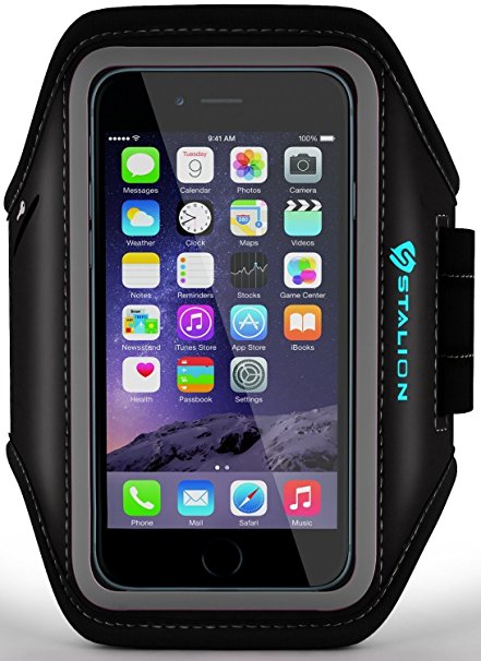 iPod Touch Armband: Stalion Sports Running & Exercise Gym Sportband (Jet Black) Water Resistant   Sweat Proof (for Apple iPod Touch 5th & 6th Gen)