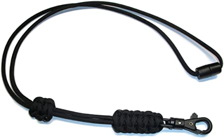 RedVex Paracord Cobra Neck Lanyard with Safety Break-Away and Adjuster - ABS Clip - Choose Your Color and size-Black-18
