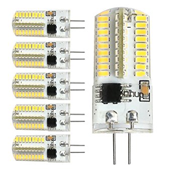 Kakanuo G4 LED Bulb Dimmable 110V 3Watt Warm White 3000K Bi-pin Base 72X3014SMD LED Corn Bulb AC 110V-130V(Pack of 6)