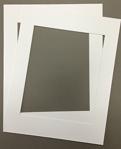 Pack of 2 24x36 White Picture Mats with White Core, for 20x30 Pictures