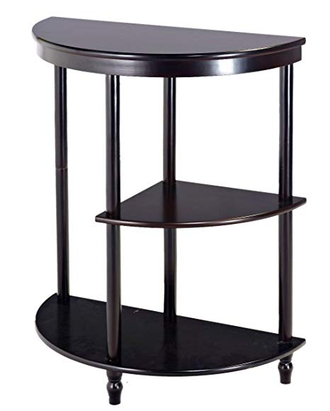 Amazing Buys Cherry 3-Tier Crescent- Half Moon-Hall/Console Table/End Table in A Cherry Finish