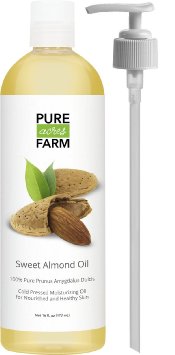 Sweet Almond Oil for Skin Hair and Face - 100 Pure - Buy Now to Save 50 Off - All Natural Sensual Massage Oil 16 oz- Satisfied Customer