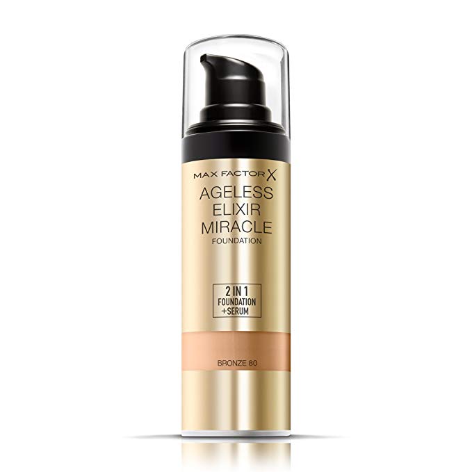 Max Factor Ageless Elixir 2-in-1 Foundation and Serum, SPF 15, 8 Bronze