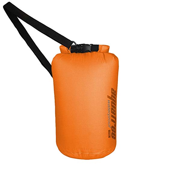 aquafree 2.5L 5L 10L 15L 20L Ultralight Waterproof Lightweight Dry Bag, Keeps Safe & Dry During Watersports & Outdoor Ultra Strong Silicone-Coated Nylon & Weighs Less Than 2 Oz.