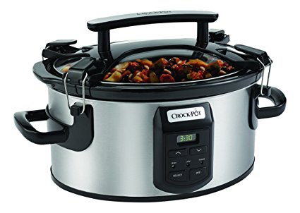 Crockpot SCCPVS600ECP-S Cook and Carry Cooker with Digital Control, 6 quart, Silver