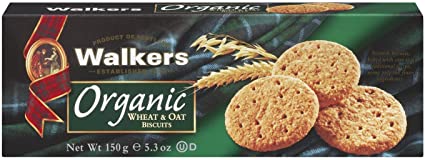 Walkers Organic Wheat 'N' Oat Biscuits, 150 Gram