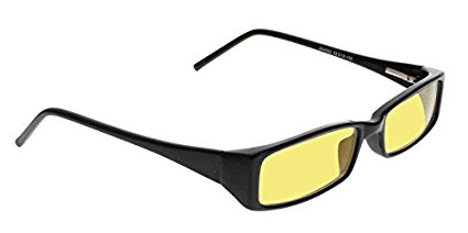 Night Driving Glasses with Canary Yellow Polycarbonate Double Sided Anti-reflective Coating, Scratch Coating and Uv Protection - Plastic Frame - 51-17-135