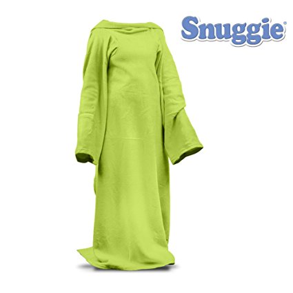 Snuggie Neon Green Blanket with Sleeves for Kids, 54" x 42" -No Box -Bulk Packaging