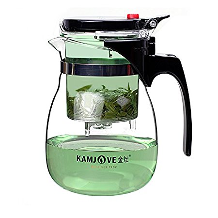 Kamjove Glass Gongfu Tea Maker Press Art Cup Teapot with Infuser TP-757 700ml