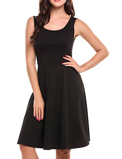 Beyove Flared Tank Dress Women Summer Beach Casual Midi Dress