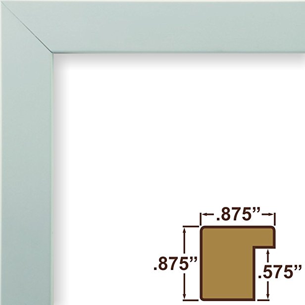 Craig Frames 140643 12 by 18-Inch Picture Frame, Solid Wood, Smooth Finish, .875-Inch Wide, Light Pastel Blue