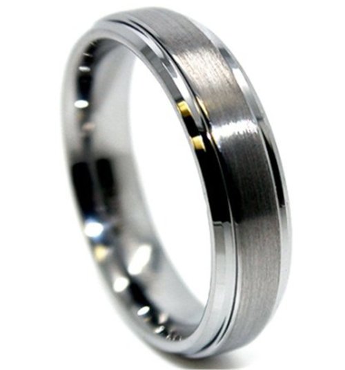 King Will Tungsten Carbide Wedding Band Ring Brushed Center 6mm for Men Women Comfort Fit