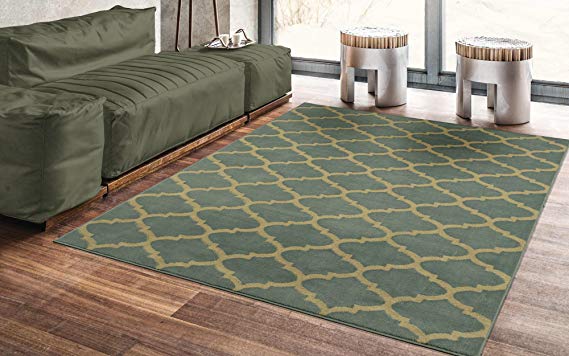 Ottomanson Royal Collection Area Rug, 5'3"X7', Seafoam