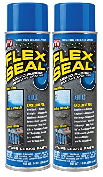 Flex Seal Spray Rubber Sealant Coating, 14-oz, Blue (2 Pack)