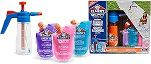 Elmer's Spray It! Outdoor Play Washable Liquid Chalk Kit, Chalk Sprayer and Refills, 4 Count