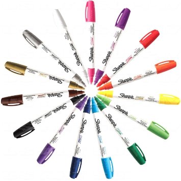 Sharpie Paint Marker Medium Point Oil Based All 15 Color Set