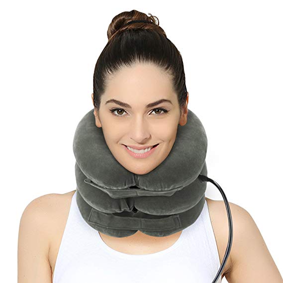 P PURNEAT Cervical Neck Traction Device – Instant Pain Relief for Chronic Neck and Shoulder Pain [2018 Upgraded] Effective Alternate Pain Relieving Remedy