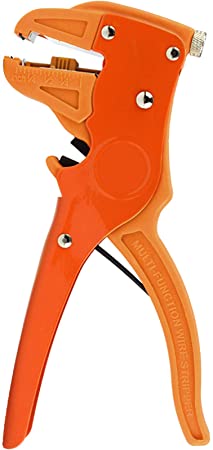 QWORK Automatic Wire Stripper and Cutter, Efficient Self Adjusting Wire Stripping Tool, Durable Heavy Duty 2 in 1 for Electronic and Automotive Repair