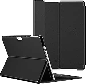 Fintie Protective Case for 13 Inch Microsoft Surface Pro 9 / Pro 9 5G (2022 Release) - Multiple Angle Viewing Hard Shell Slim Portfolio Cover Compatible with Type Cover Keyboard, Black