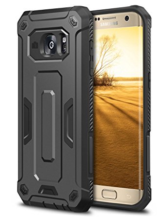 iPhone Se Case, iPhone 5S Case, iPhone 5 Case, HianDier Dual Layer Rugged Anti-slip Armor Case Shockproof Scratch-resistant Drop-resistant Rubber Case Cover for iPhone Se 5S 5 - Black
