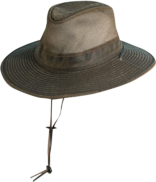 Dorfman Pacific Co. Men's Weathered Cotton Big Brim with Mesh