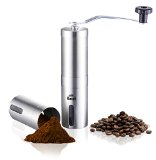 Kaspi Manual Ceramic Burr Coffee Grinder  Portable Hand Crank Coffee Grinder - Stainless Steel