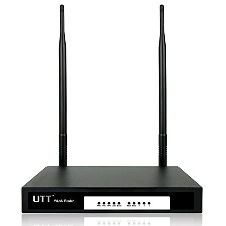 UTT N518W Wireless N VPN Router, Dual WAN Ports, Load Balance/Failover, Supports IPSec/PPTP/L2TP VPN, 300Mbps, 7dBi Detachable Antennas, Powerful Wireless, USB for File Sharing, Metal Housing, Desktop