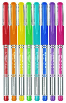Write Dudes Neon Fashion Gel Pens, Assorted Colors, 8-Pack (CYJ15)