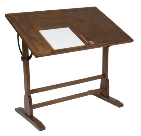 STUDIO DESIGNS 42in Vintage Drafting Table / Rustic Oak 13305