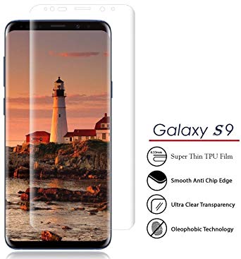 Josi Minea [ Samsung Galaxy S9 ] 3D Curved Silicone TPU Screen Protector with Full Edge to Edge Protection Coverage & HD Clear Anti-Scratch Film LCD Shield Cover Guard for Samsung Galaxy S9