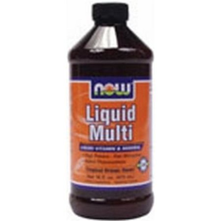 NOW Foods Liquid Multi Vitamin and Mineral Orange Iron Free with Xylitol 16-Ounce