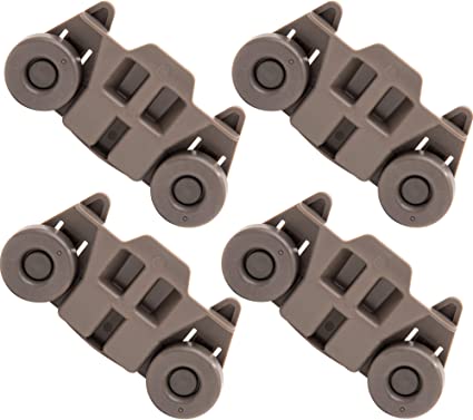 Canamax Premium W10195416 Lower Dishwasher Rack Wheels - Replacement for AP5983730 PS11722152 W10195416V Whirlpool Dishwasher - PACK OF 4